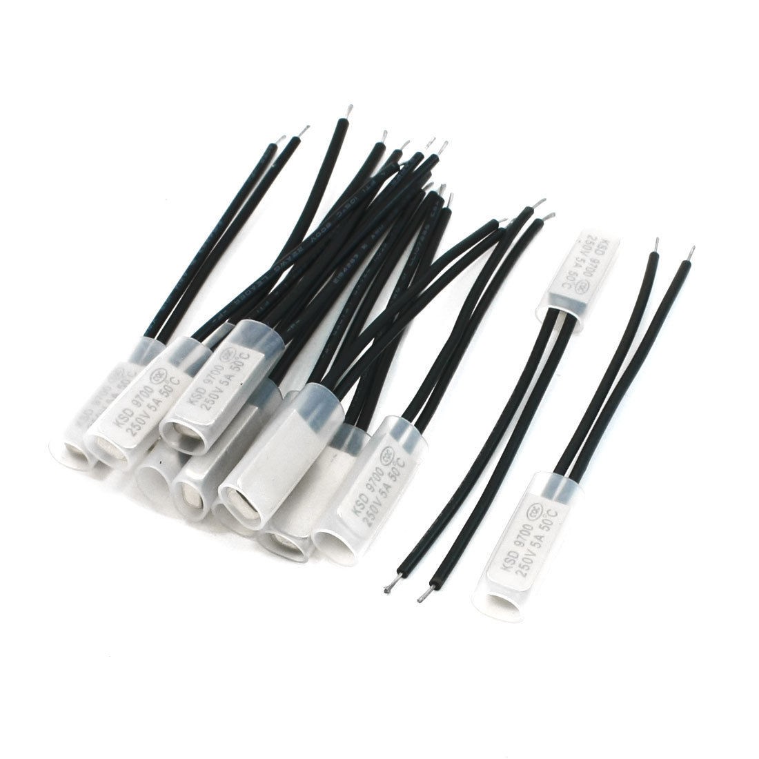 250V 5A NC. 50C Bimetal Thermostat Temperature Control Switch 12 Pieces