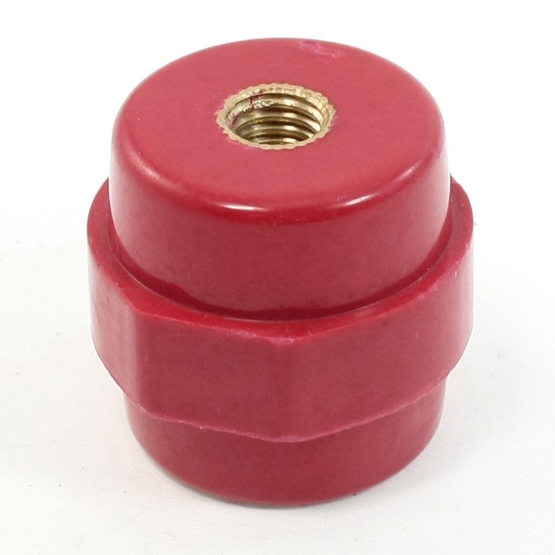 SM30 8KV Withstand Voltage 8mm Dia Thread 30mm High Busbar Insulator Red