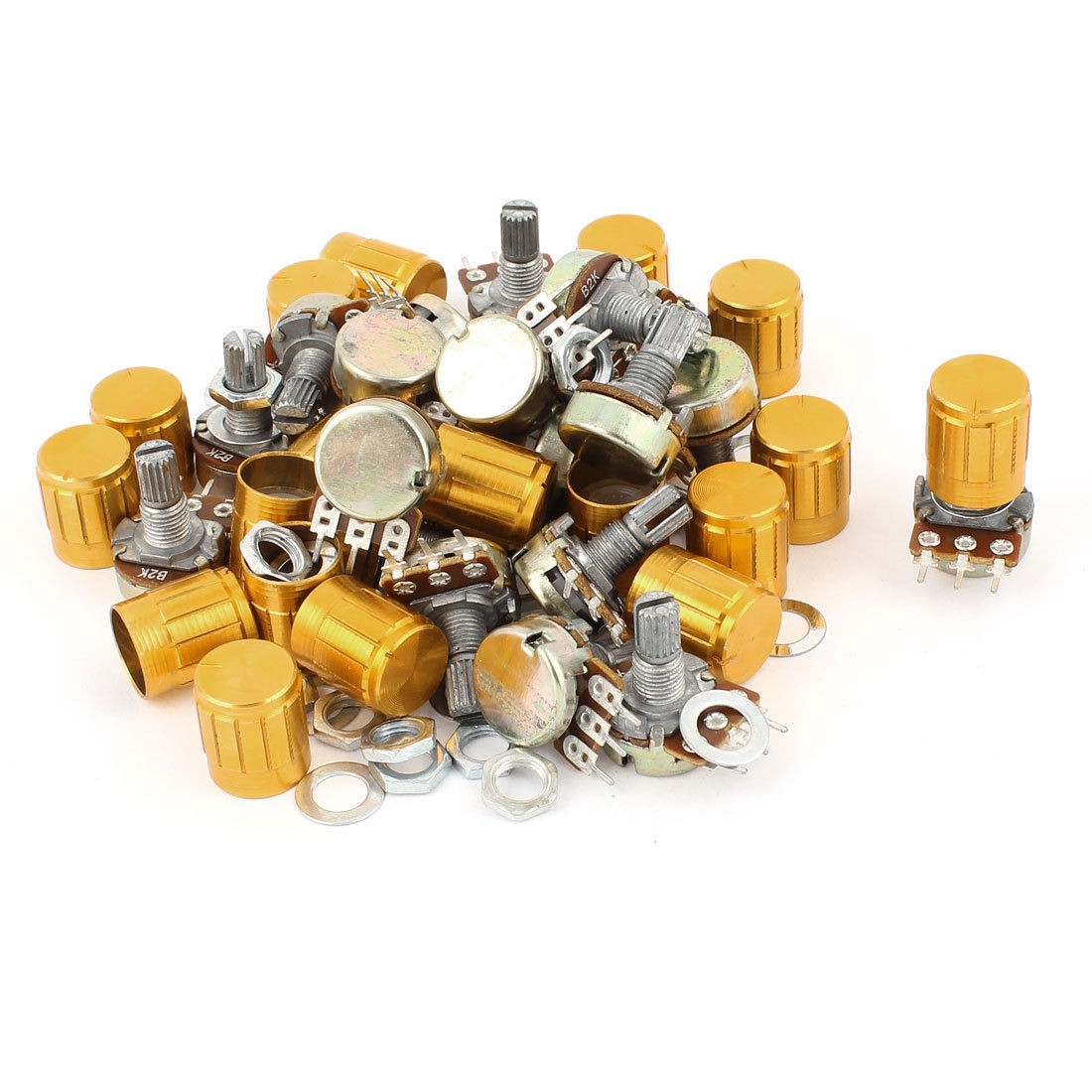 20pcs 2K Ohm Linear Taper Rotary Potentiometer 2KB B2K Pot w Knobs