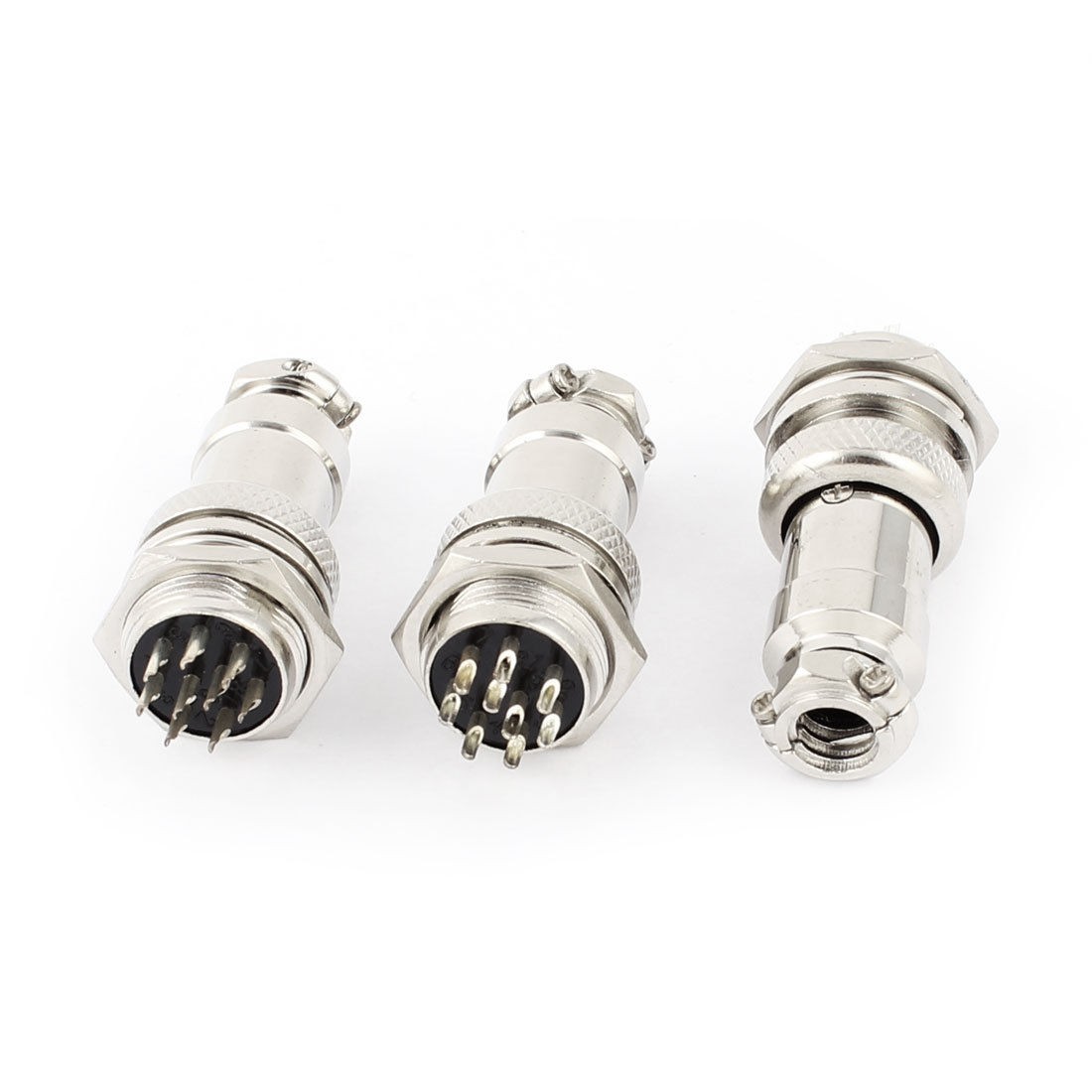 GX16 9 9 Pin 16mm Male to Female Panel Metal Connector Aviation Plug 3pcs