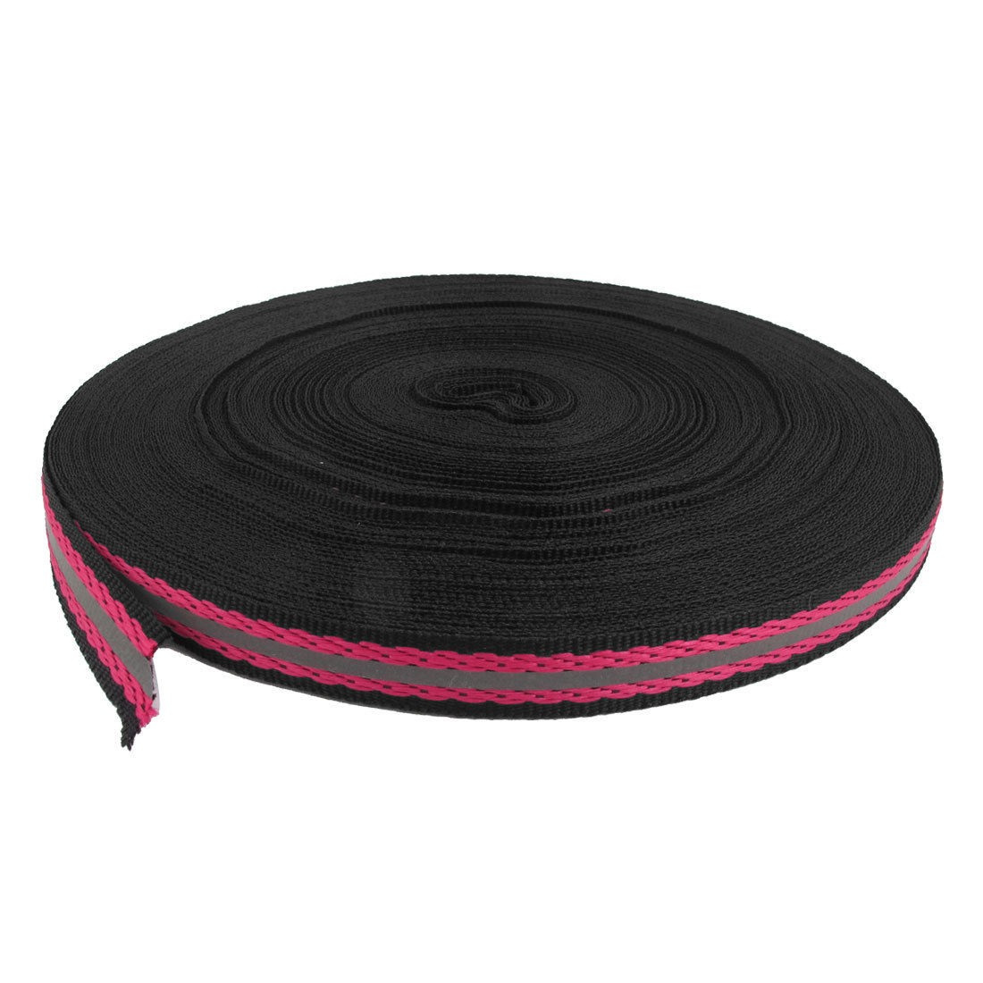 1 2cm Fuchsia Black Fabric Flower Lace Safety Reflective Tape 45M Length