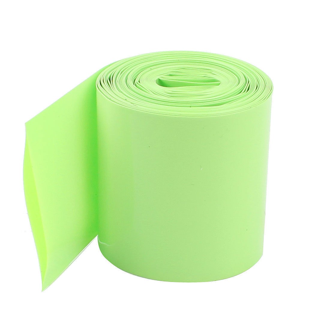 5M 50mm Light Green PVC Heat Shrinkable Tubing Wrap Cover for 2 x 18650 Battery