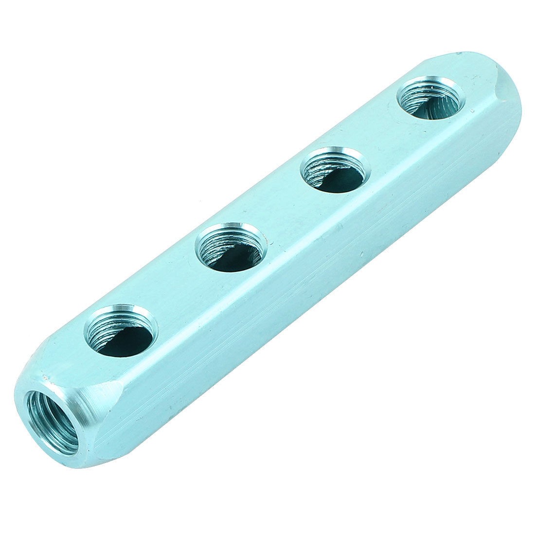 Air Compressor 12mm Thread Dia 4 Way Hose Pipe Inline Manifold Block Splitter