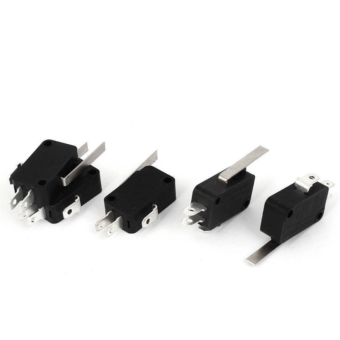 KW8 No AC DC 125V 250V Long Straight Hinge Lever Micro Limit Switch 5 Pcs