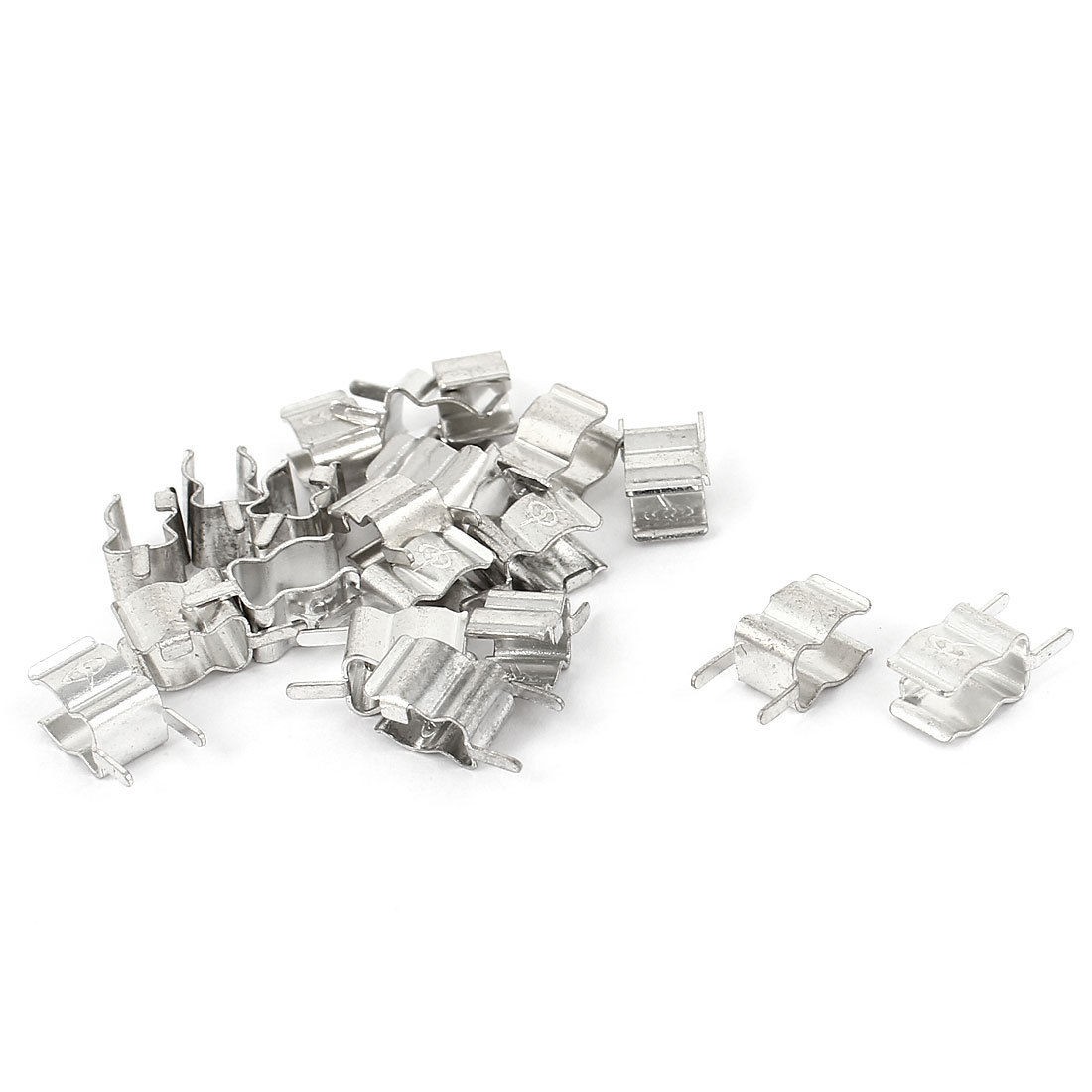 20 Pcs Silver Tone Clips Holder Bracket for 5mm x 20mm Fuse