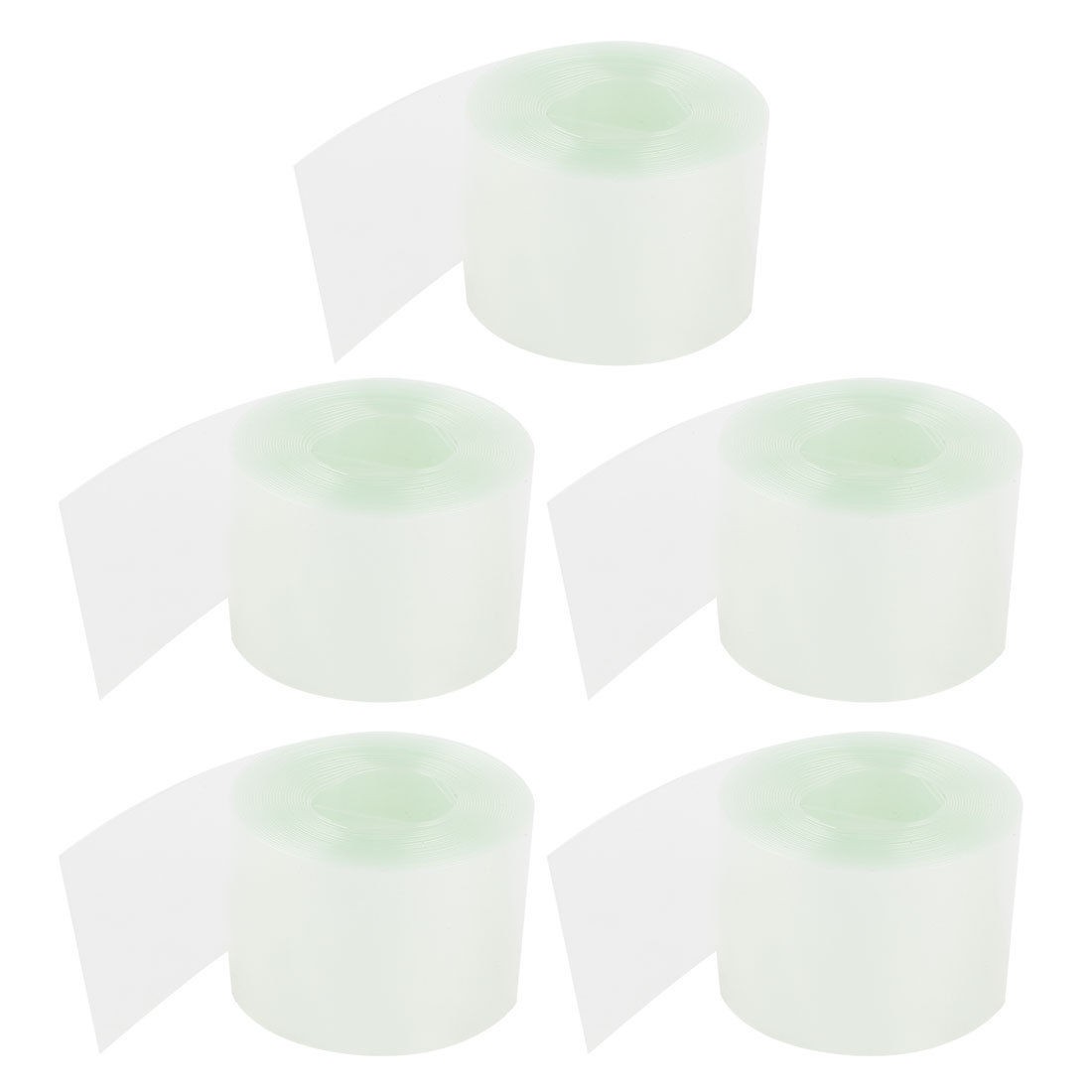 5pcs 2meters 23mm Width PVC Heat Shrink Wrap Tube Clear for 1 x AA Battery