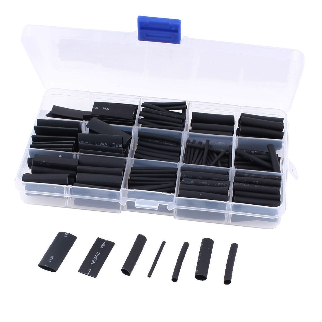 Black 11 Sizes 2 1 Polyolefin Heat Shrink Tubing Shrinkable Tube 30mm 260pcs