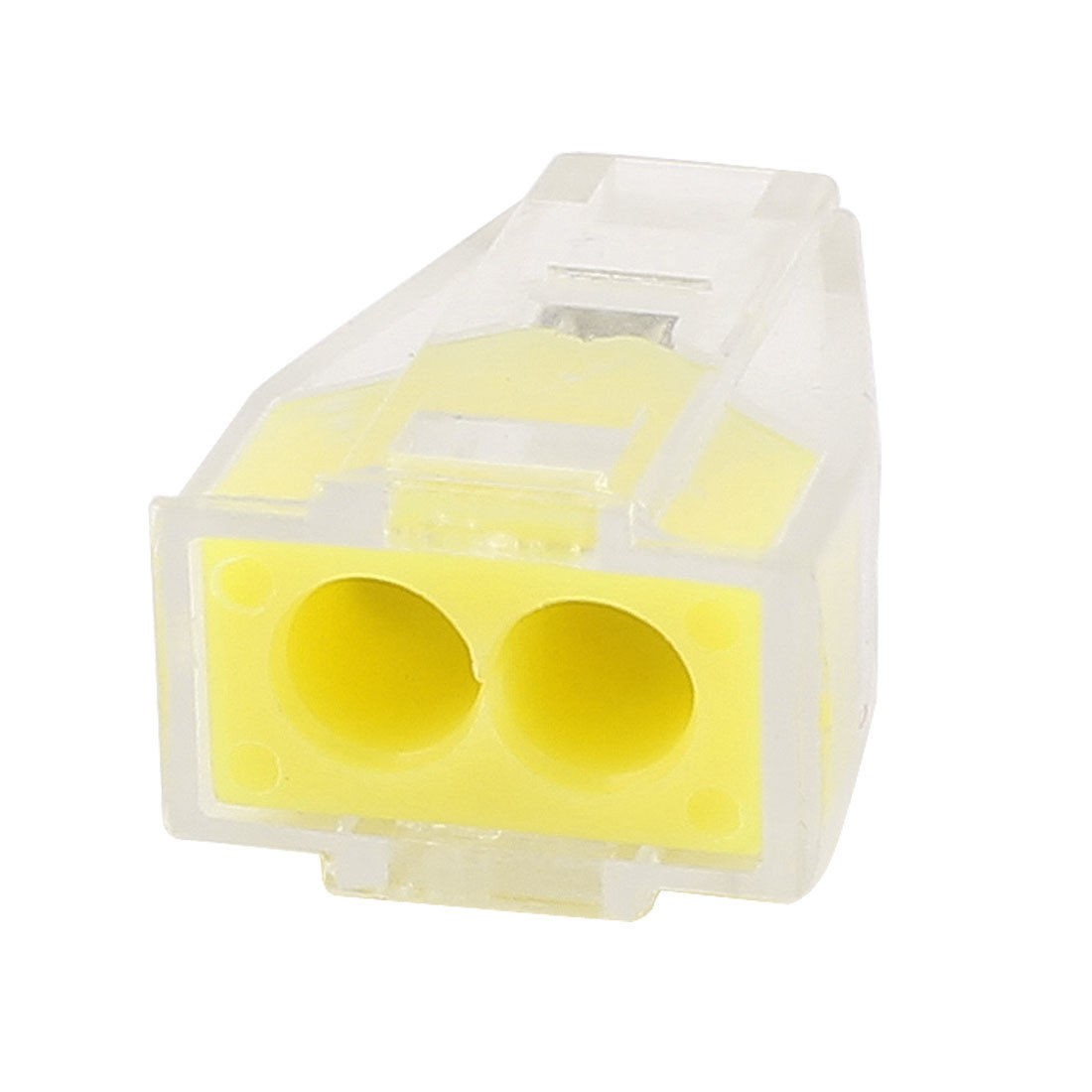 14 12AWG 2 Holes Push in Terminal Yellow Nylon Electric Wire Connector