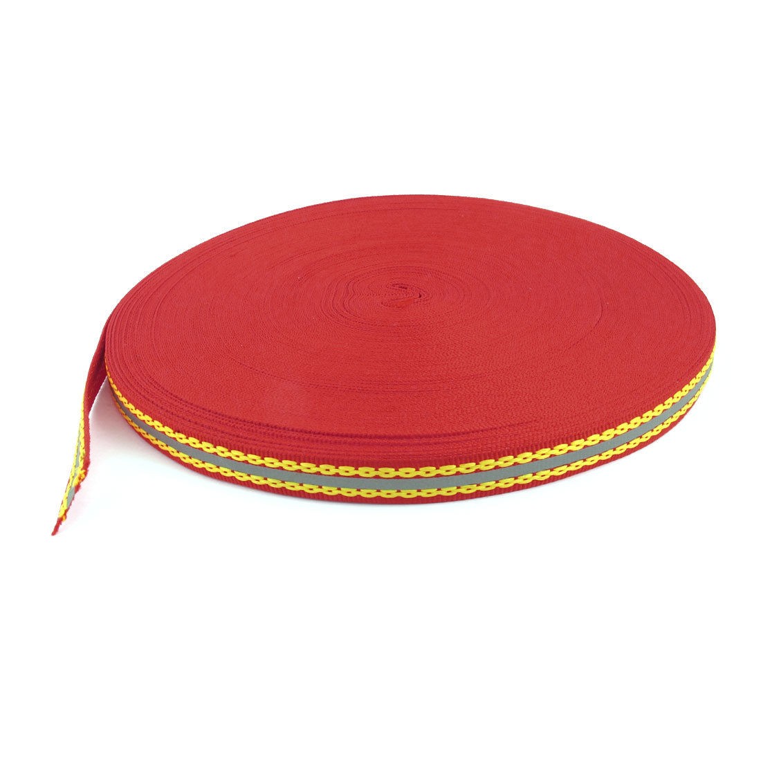 1cm Red Fabric Industrial Safety Warning Reflective Tape 45M Length
