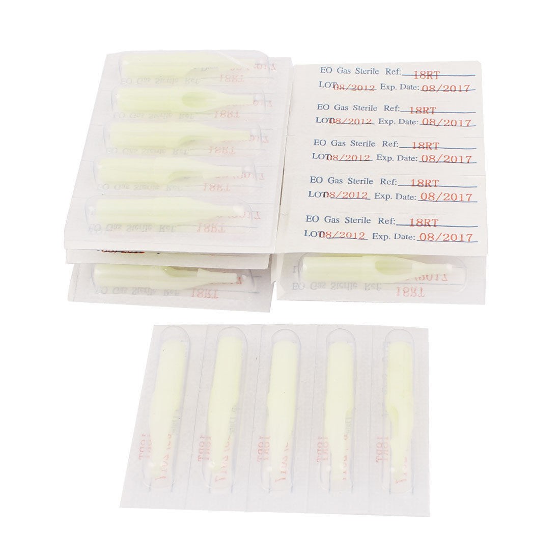 50pcs Disposable Tattoo Tip Tube Nozzle 18R White for Round Liner Shader Needles