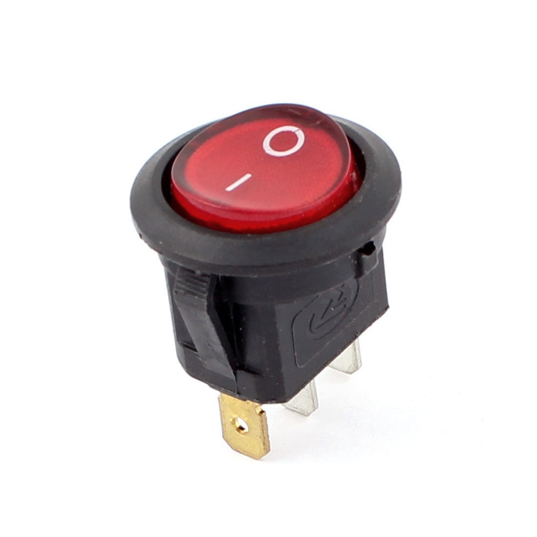 AC 250V 6A AC125V 10A Red Light SPST 3 Pin on Off Snap in Boat Rocker Switch