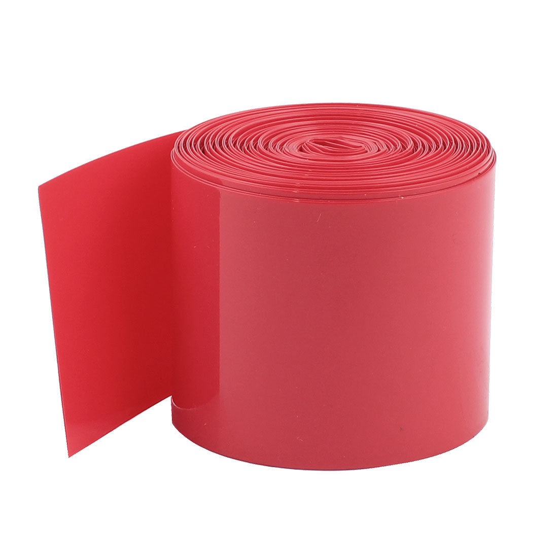 10meters 50mm Width PVC Heat Shrink Wrap Tube Red for 2 x 18650 Battery