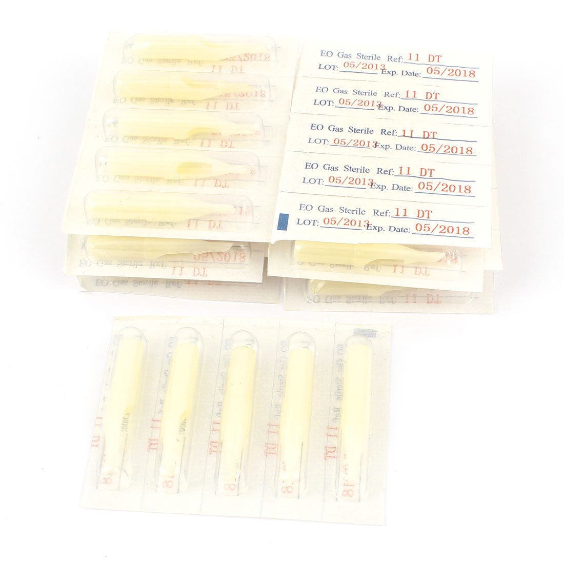 50 Pcs Disposable Tattoo Diamond Tip Tube Nozzle 11DT White