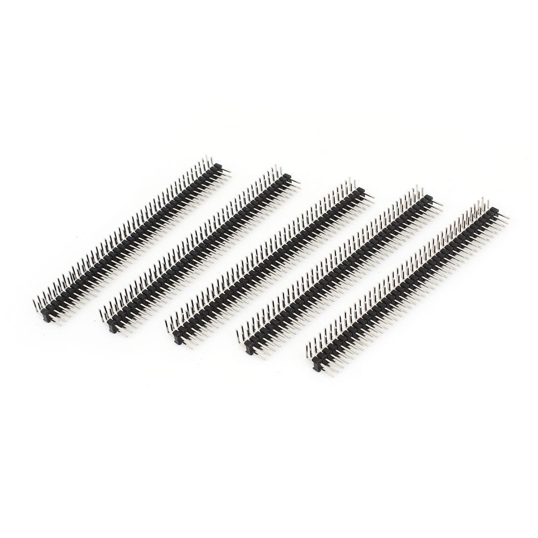 5 Pcs 2 54mm Spacing 2x40 Position Right Angle Male PCB Pin Header
