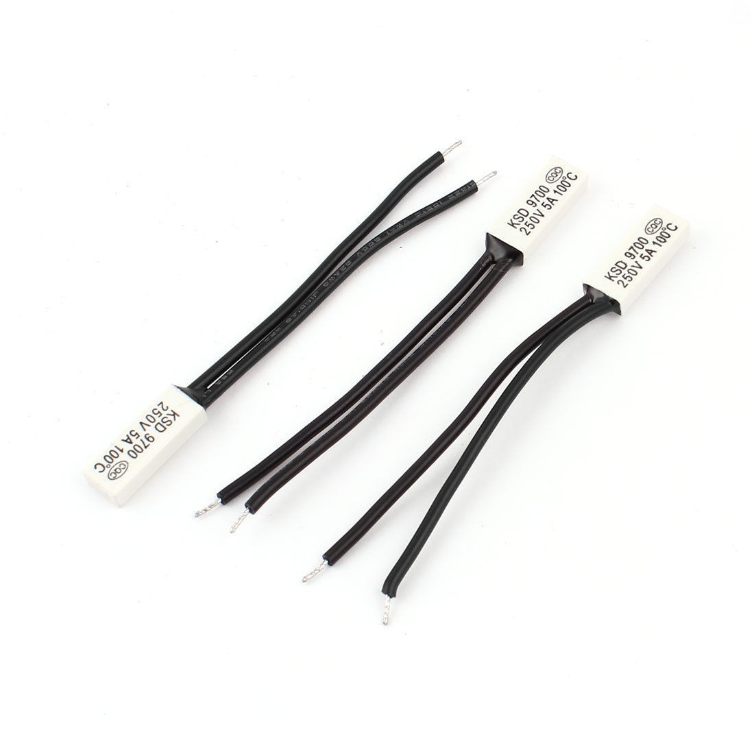 3pcs KSD9700 100 Celsius Thermostat Temperature Control Switch 250V 5A