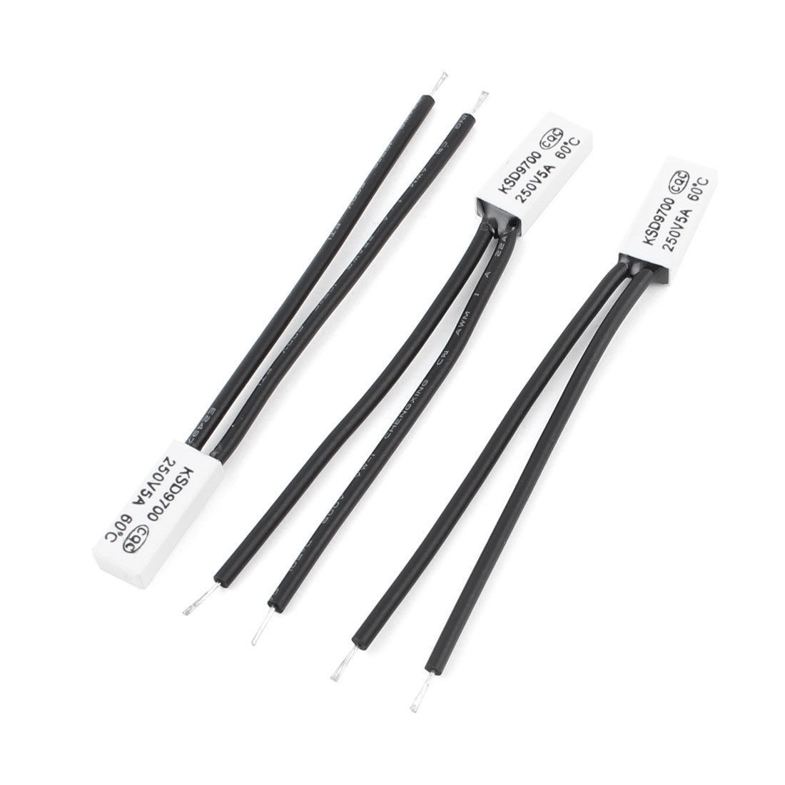 3pcs KSD9700 60 Celsius Bimetal Thermostat Temperature Control Switch 250V 5A