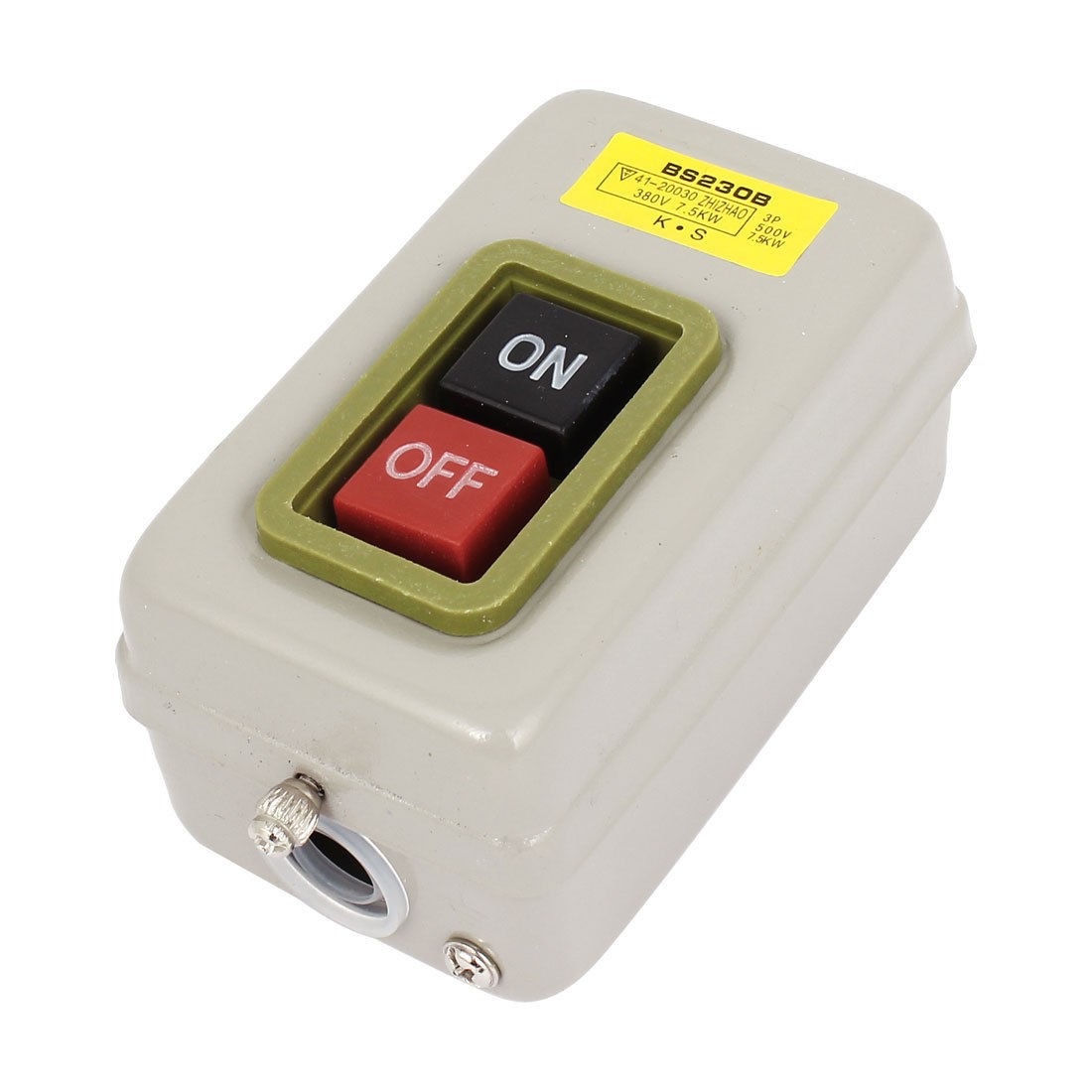 AC 380V 7 5KW 3 Poles Self Locking on Off Control Push Button Switch