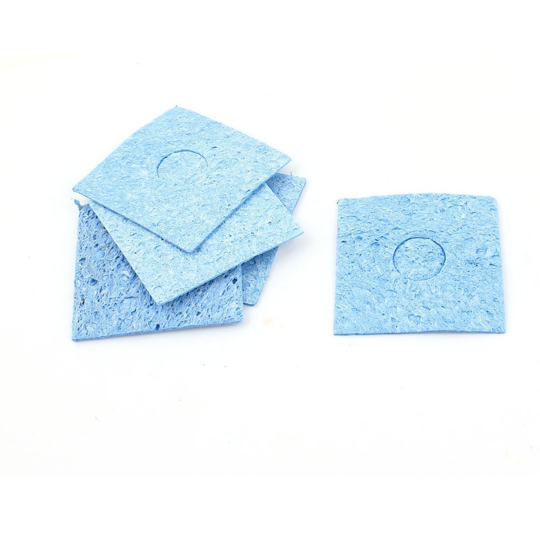 Soldering Iron High Temperature Tin Cleaning Sponge Clear 6 x 6cm 5pcs