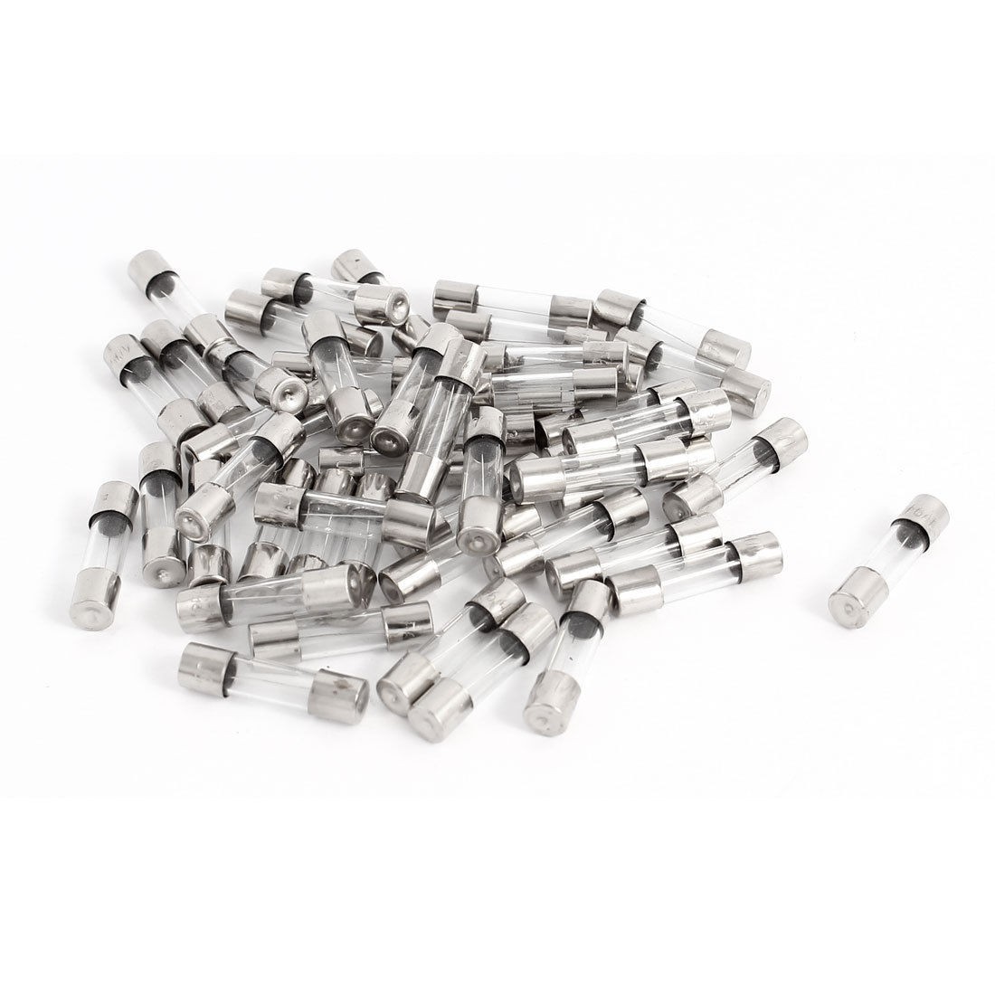 50pcs 250V 6A F6AL Quick Blow Glass Tube Fuses 5 x 20mm