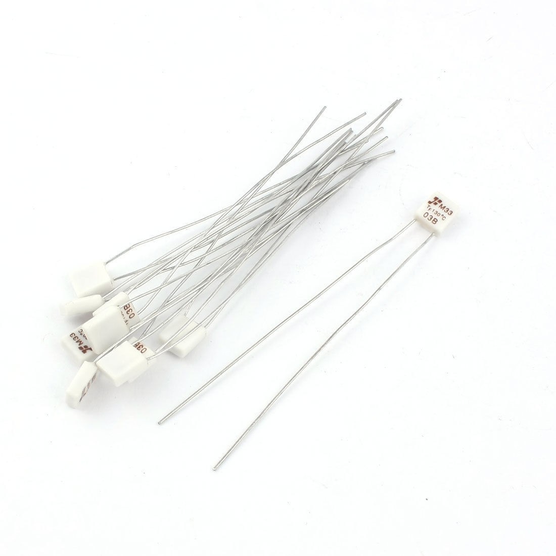 10 Pcs M33 130 Celsius Degree Motor Temperature Thermal Fuse 250V 2A