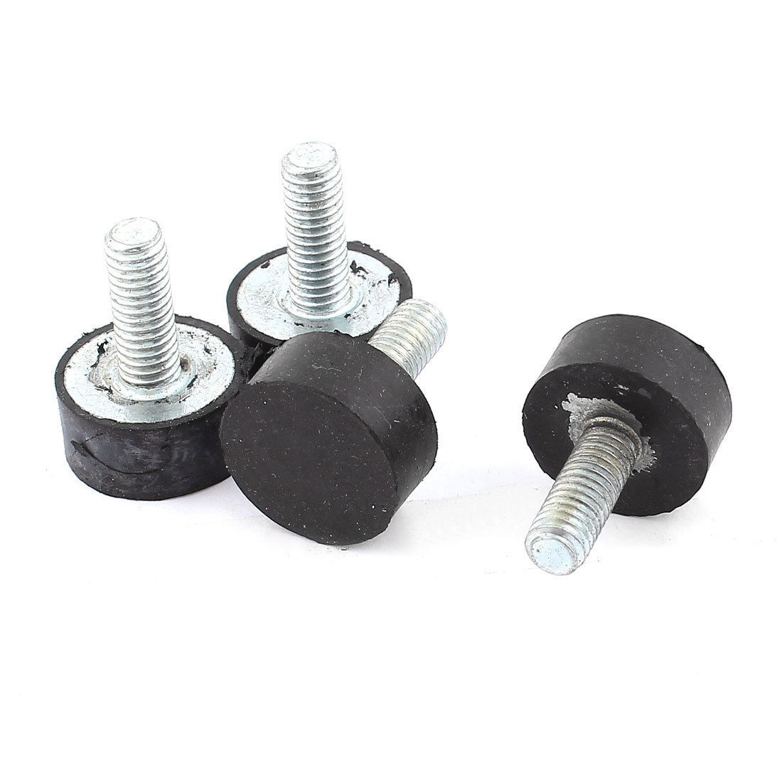 4pcs M6 x 20mm Male Thread Rubber Vibration Isolator Mounts 7 8" x 3 8"