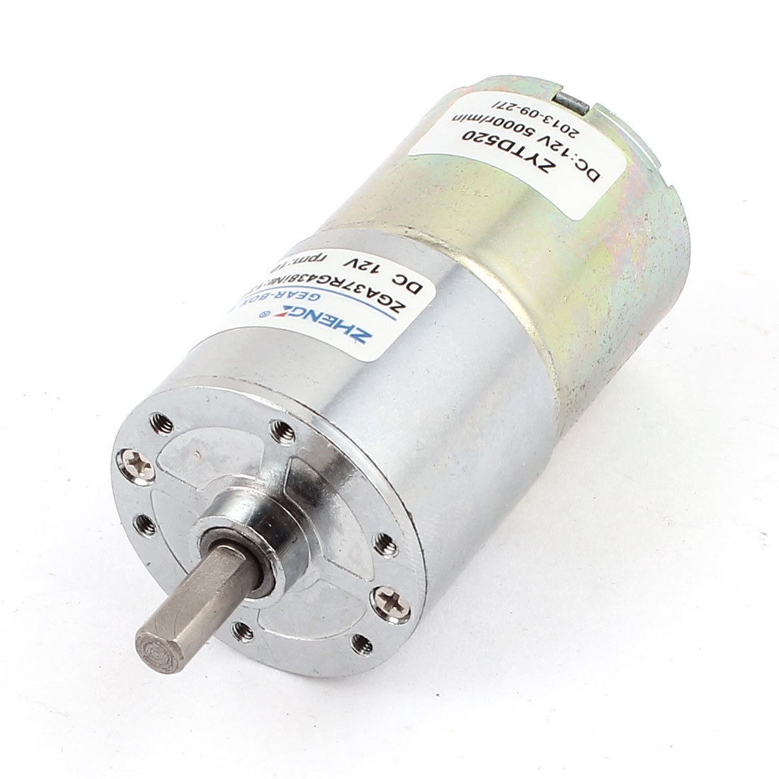 DC 12V 10RPM 6mm Shaft 2 Pin Magnetic Mini Electric Gear Box Motor