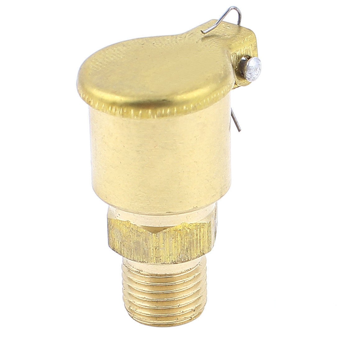 Machine Part M10 1/8BSP Male Thread Spring Cap Grease Oil Cup Gold Tone