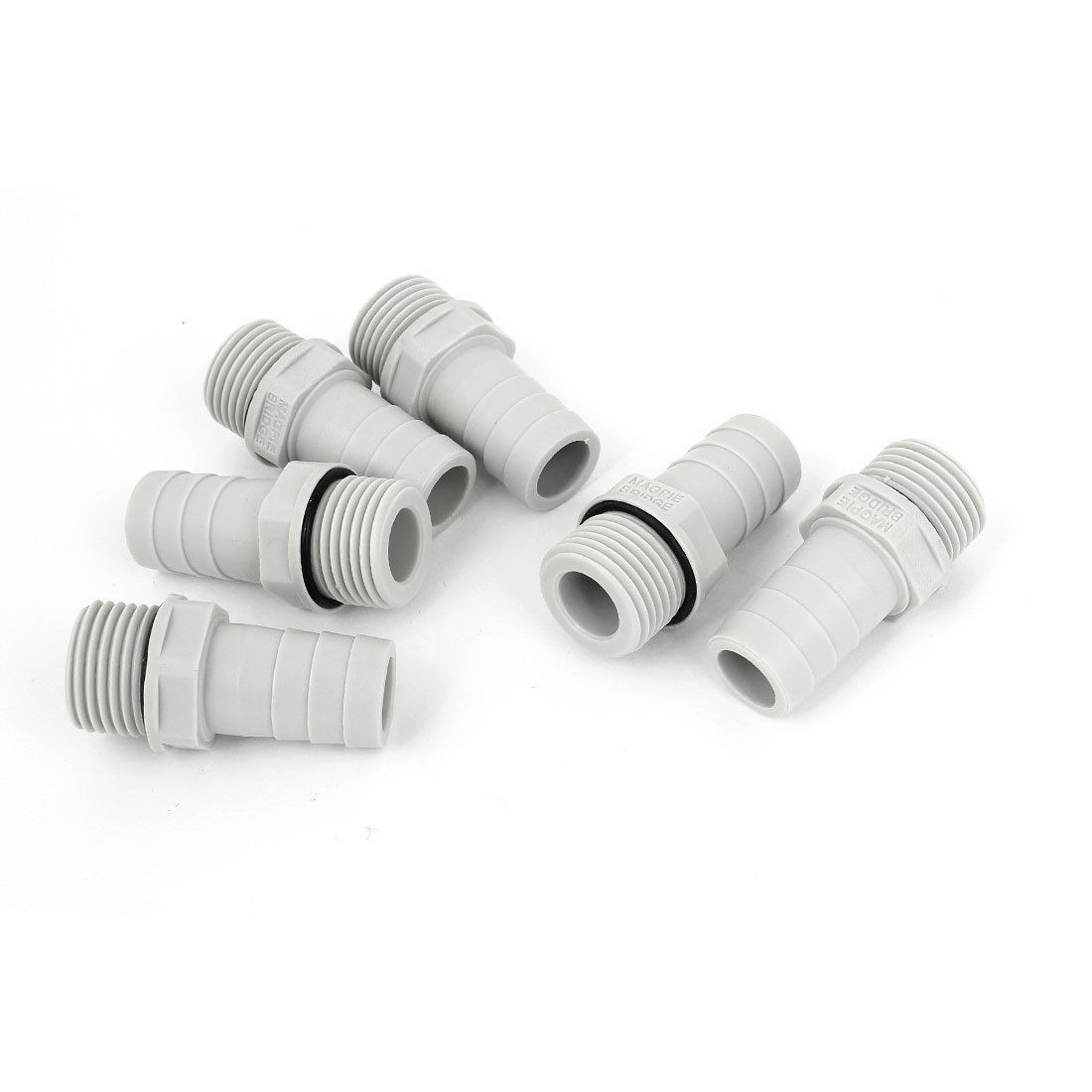 New 6pcs 1 2BSP Male Thread x 16mm Hose Barb Pipe Connector Fitting Coupler