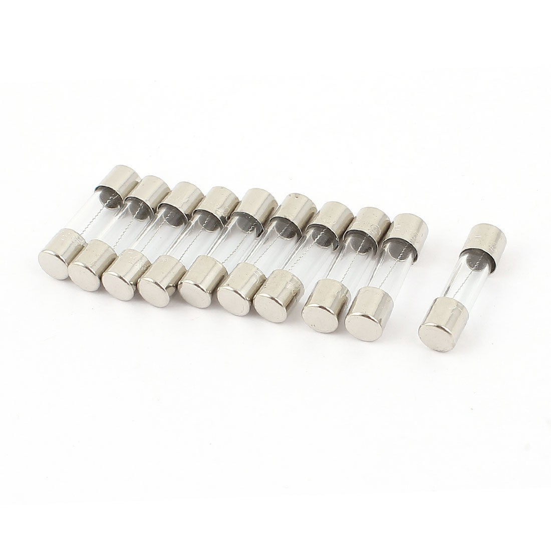 10 Pcs 250V 2A Slow Blow Time Delay Glass Fuses Tubes 5mm x 20mm