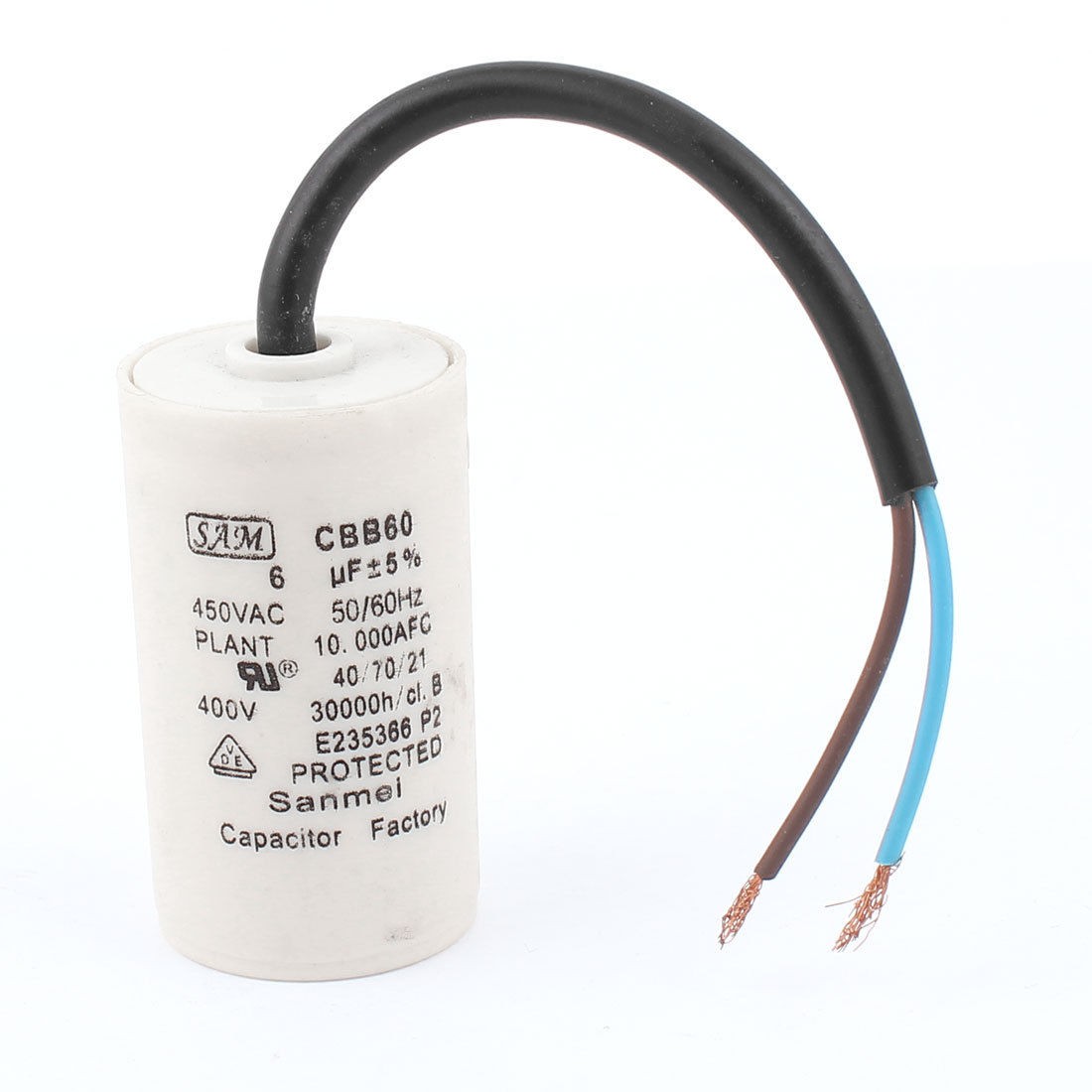 Washing Machine AC 450V 6uF 5 Polypropylene Film Motor Run Capacitor CBB60