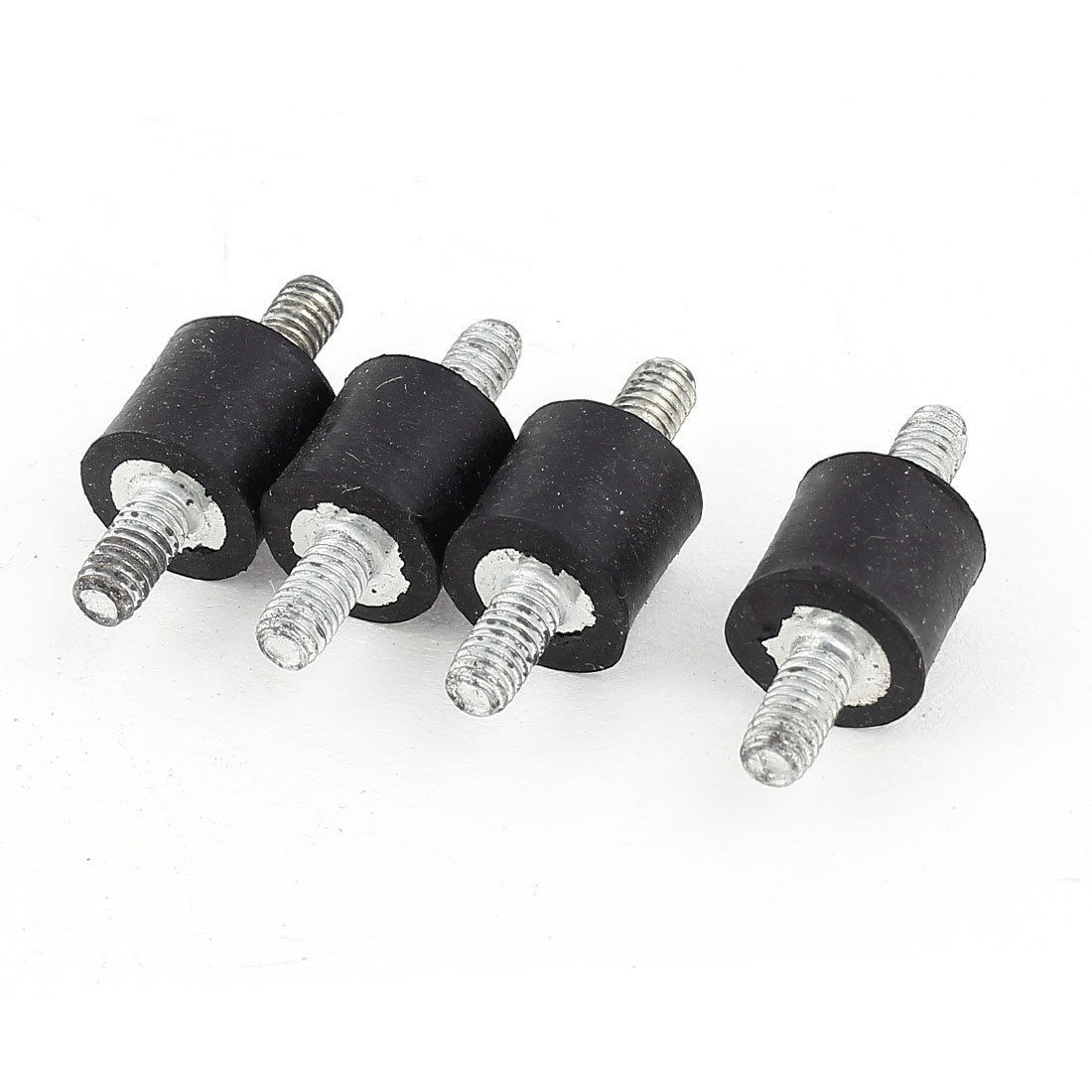 4 Pcs 3 8" x 3 8" Rubber Vibration Isolator Mounts M4 x 10mm