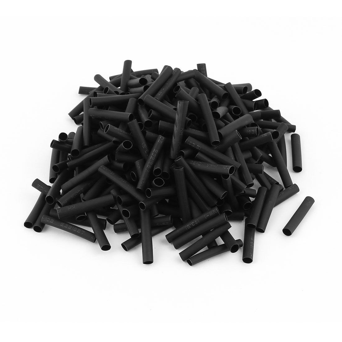 300pcs Wrap Wire Black 3 5mm Dia Heat Shrinkable Shrink Tube Sleeving 2 1