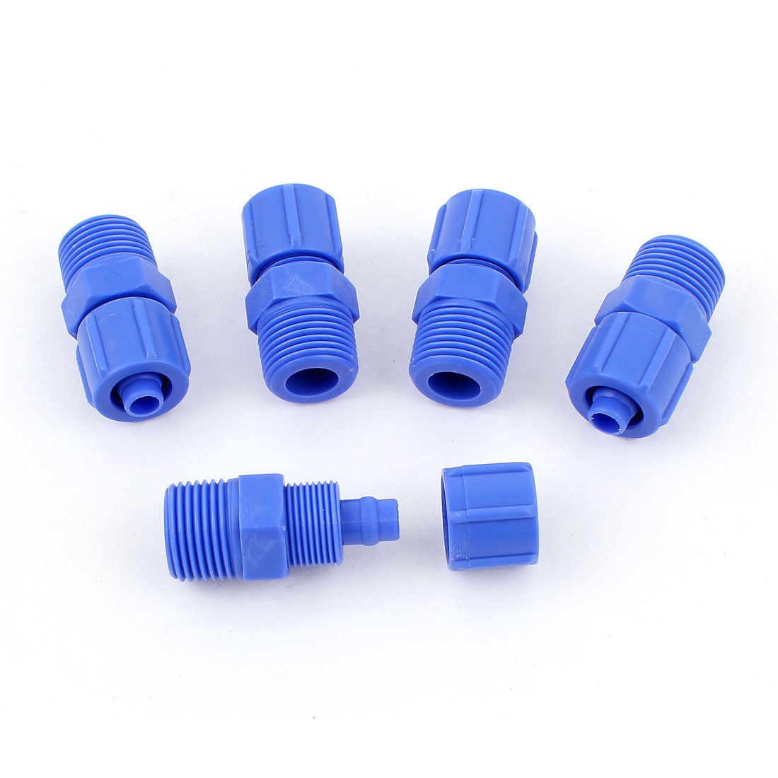 6pcs 16mm 3 8BSP Thread Pipe Connector Pneumatic Quick Coupler for 10mm OD Hose