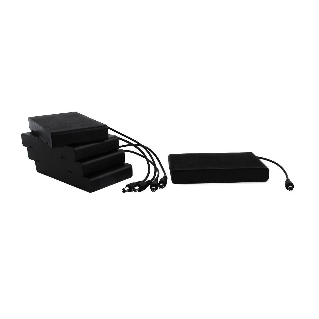 5pcs 2 1 x 5 5mm Male Plug 8 Capacity 12V Plastic Case for AA Battery