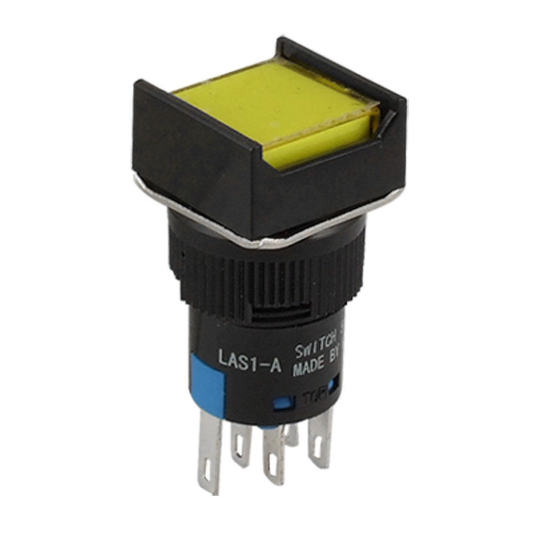 DC 24V Yellow Light Self-locking Push Button Switch