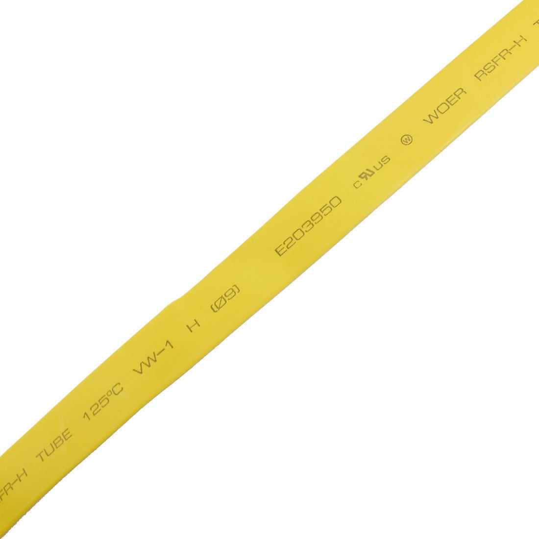 Ratio 2:1 9mm Dia Yellow Polyolefin Heat Shrinkable Tube 8M Long