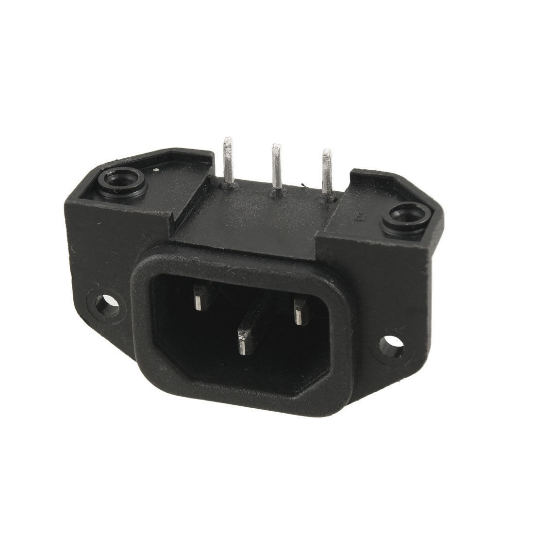 Black Electrical Cooker 4 Terminals IEC320 C14 Power Plug 250V 10A