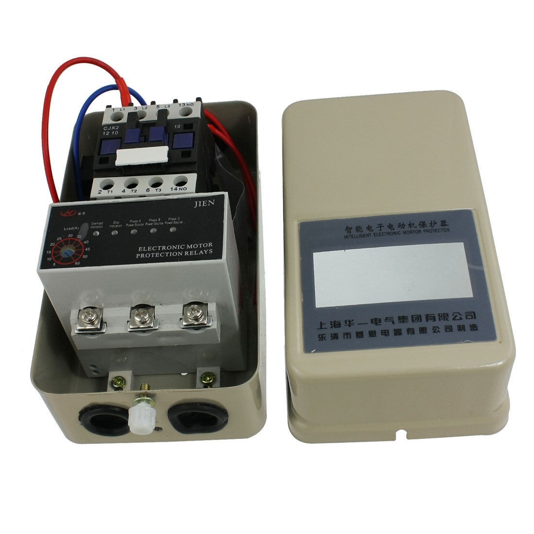 4NO AC Contactor 5-65A Overload Relay Intelligent Motor Protector 3KW 24V