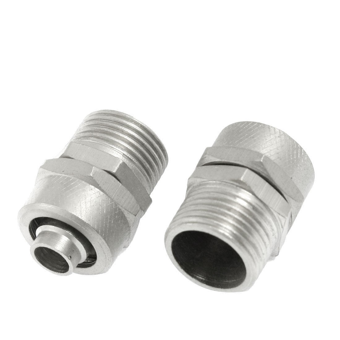 2 Pcs 3/8" PT Thread Tube Pneumatic Fittings Quick Connector Coupler 8mm x 12mm