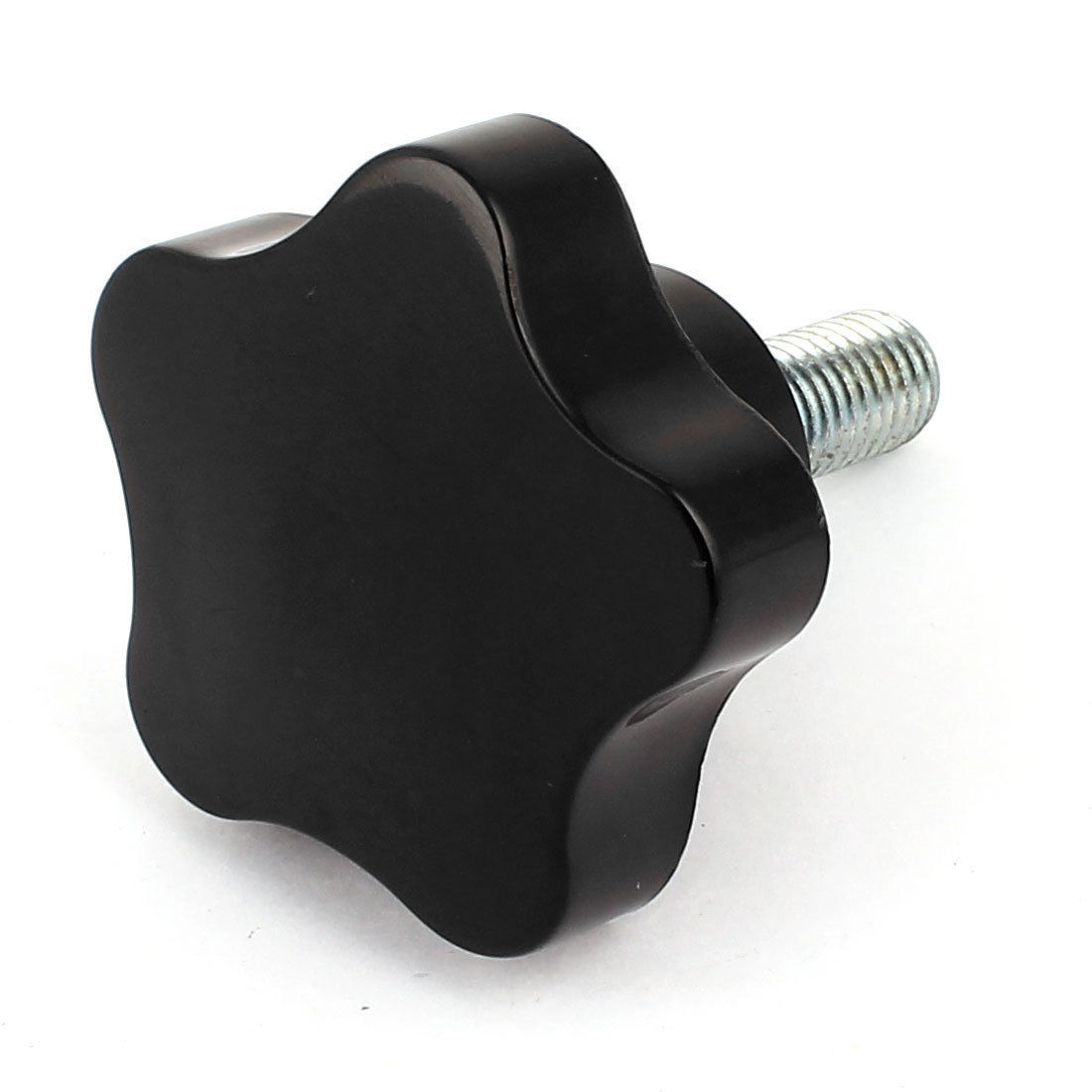 Black 12 x 30mm Male Thread 63mm Diameter Star Shaped Head Clamping Screw Knob