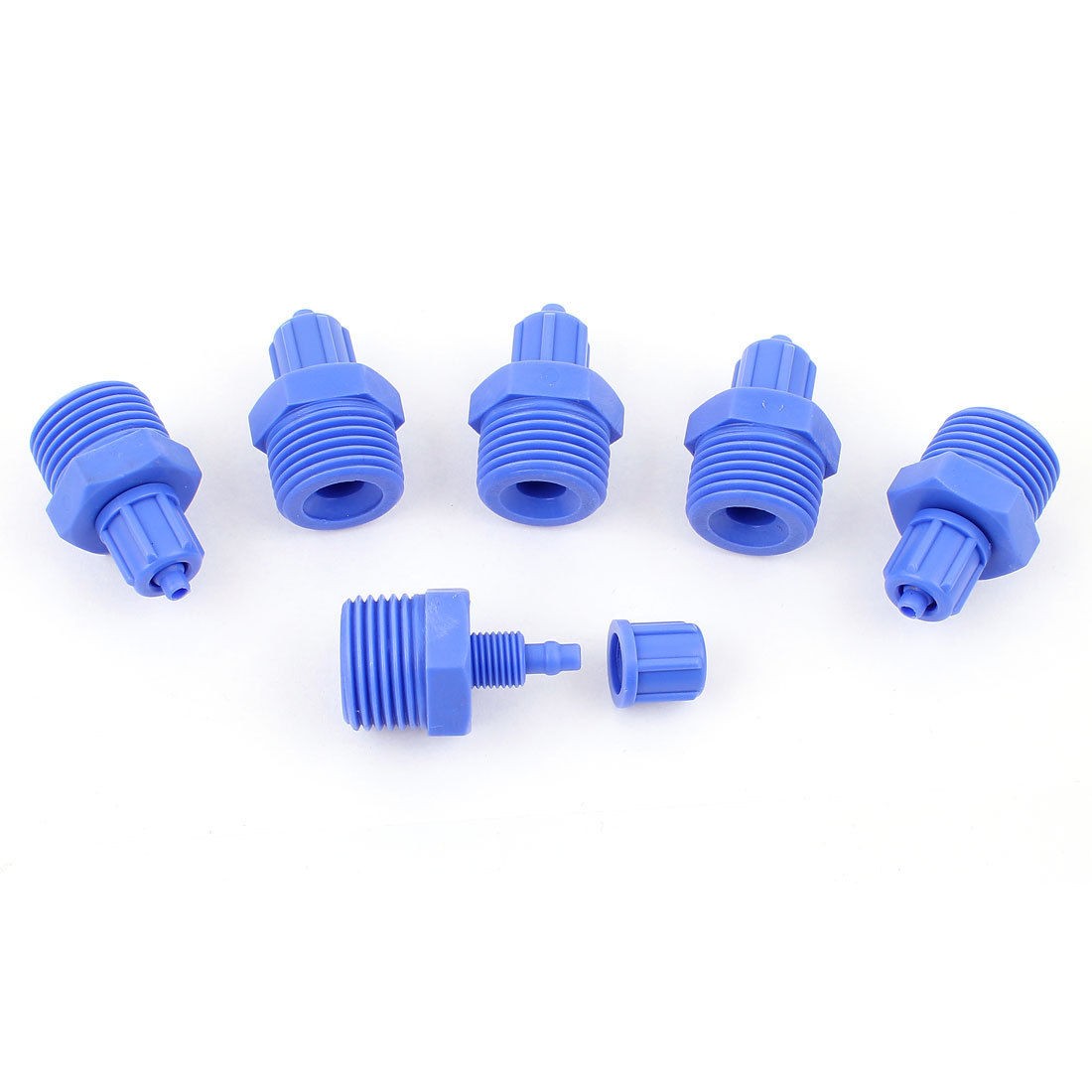 6pcs 21mm 1 2BSP Pneumatic Quick Coupler Joint Pipe Connector for 6mm OD Hose