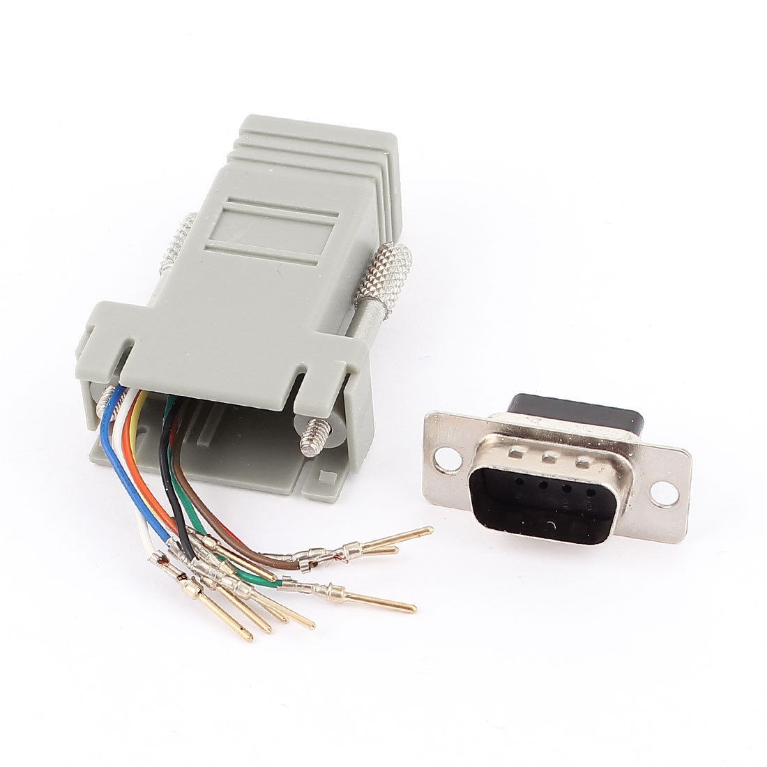 RS232 DB9 Female to RJ45 Female F F Modular Adapter Connector Convertor Extender