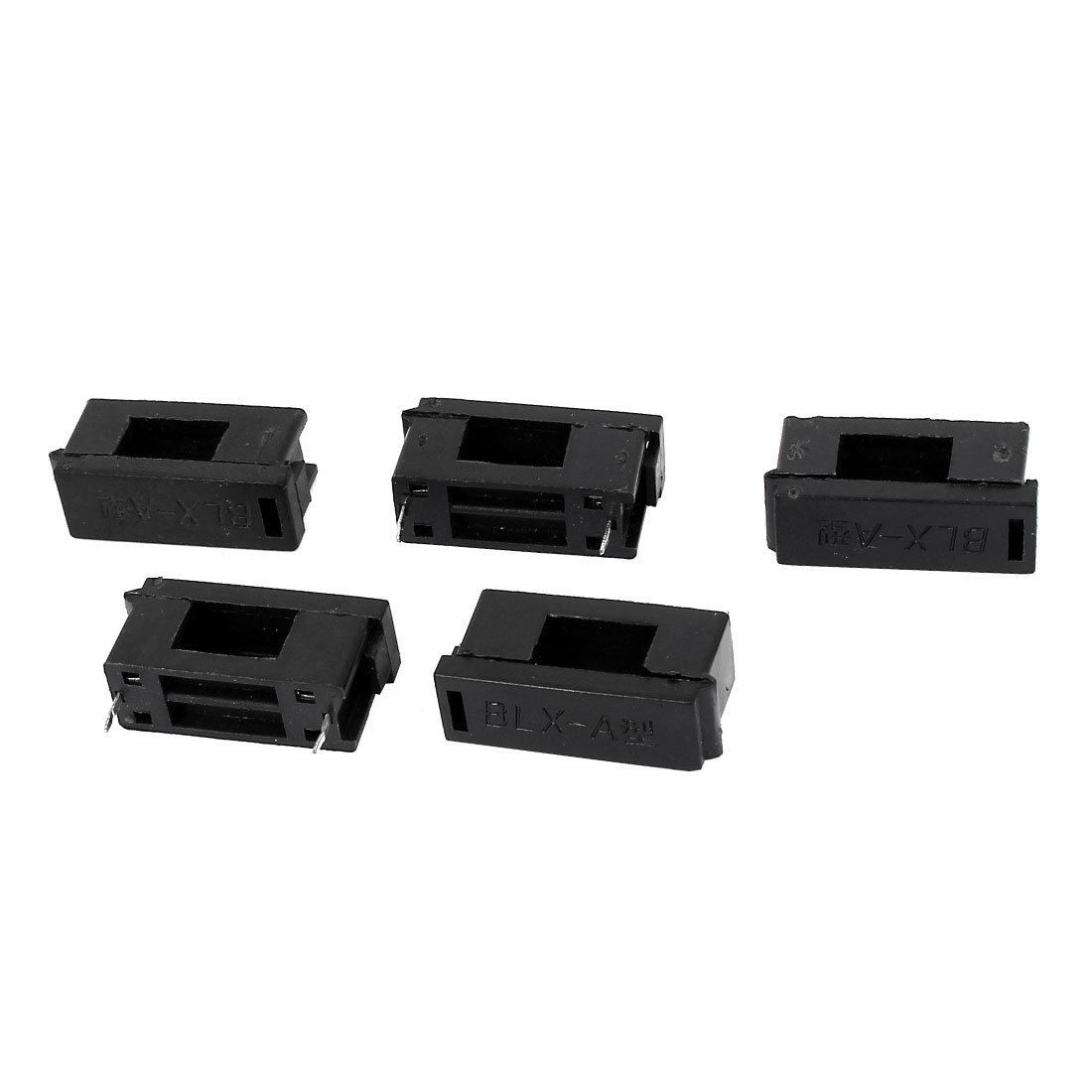 5 Pcs BLX A Plastic Covered PCB Mount Holder Black 6A for 5x20mm Glass Tube Fuse