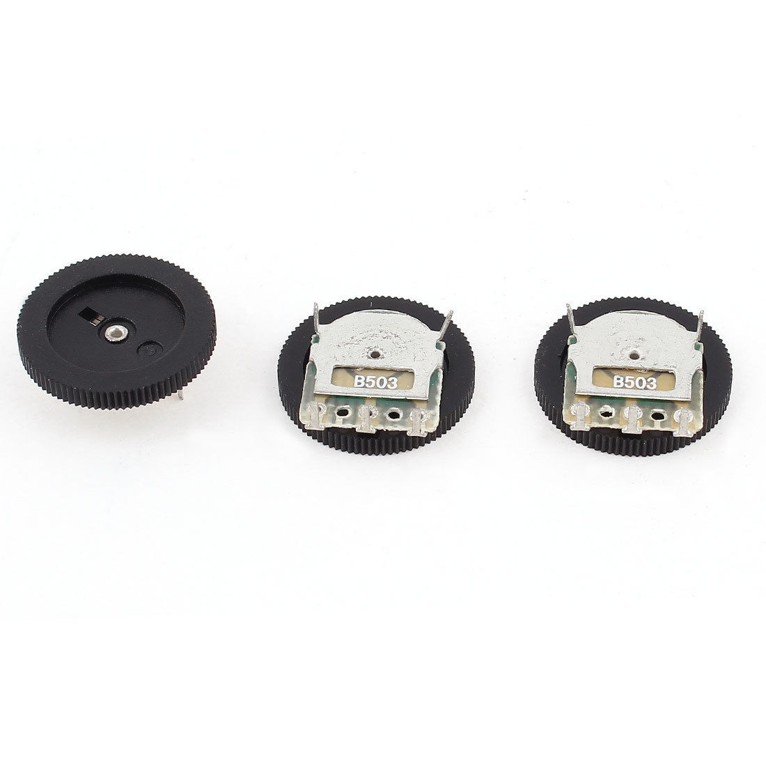 3 Pcs 50K Ohm 16mm x 2mm 3Pin B Type Volume Dial Wheel Carbon Potentiometer