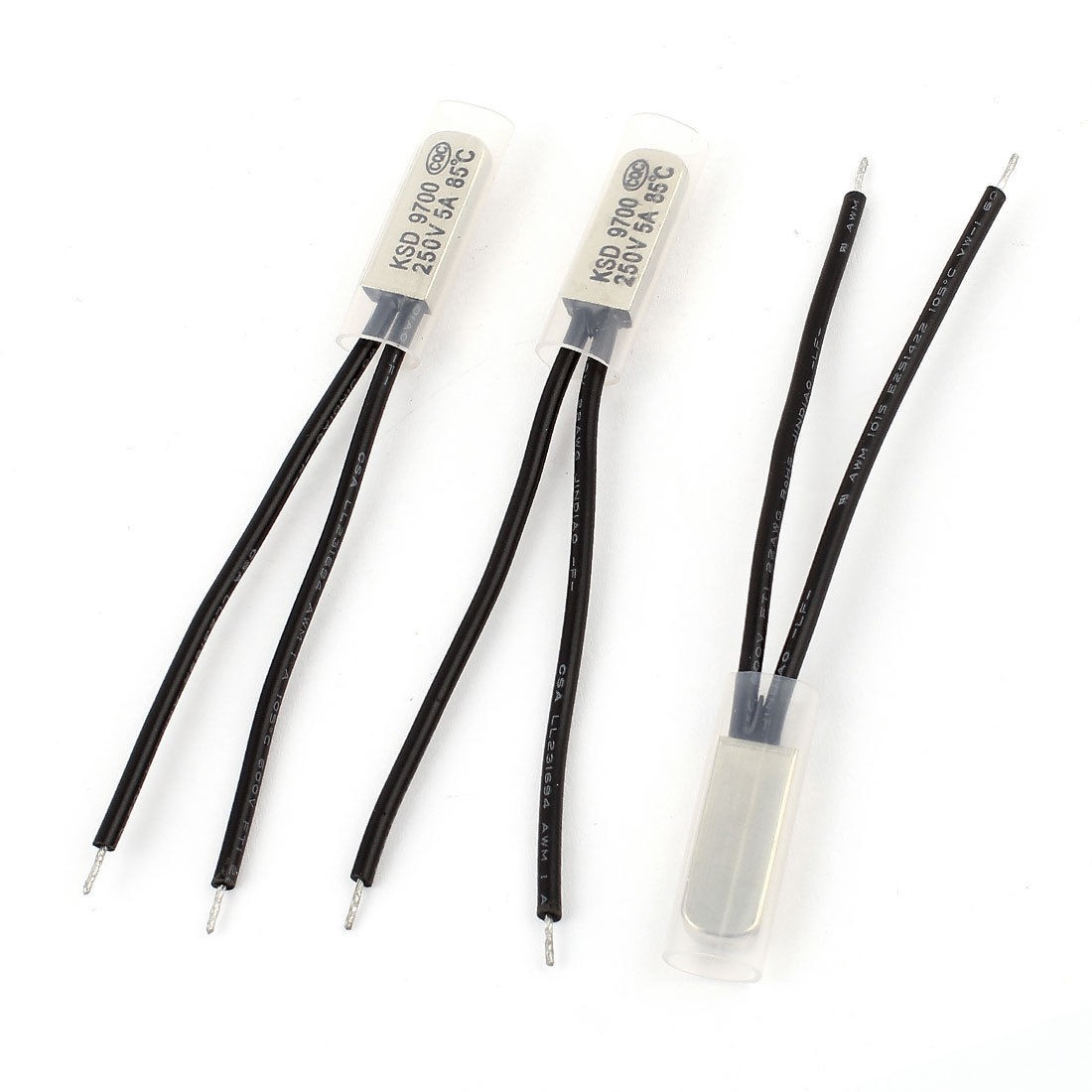 3 Pcs KSD9700 80 Celsius Normal Close Bimetal Thermostat Temperature Switch