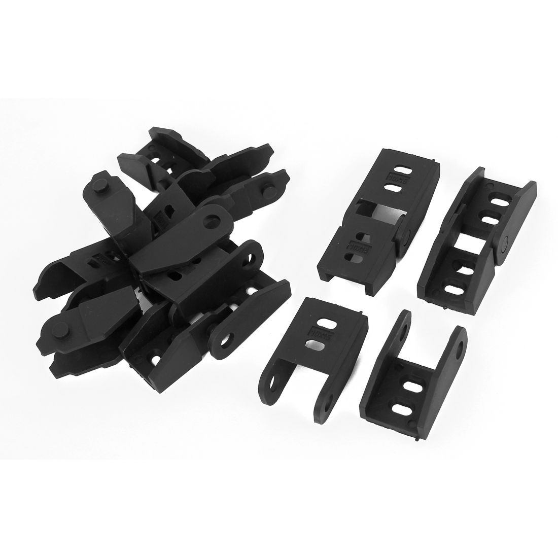 8 Pairs Black Plastic End Connector for 10mm x 15mm Cable Drag Chain