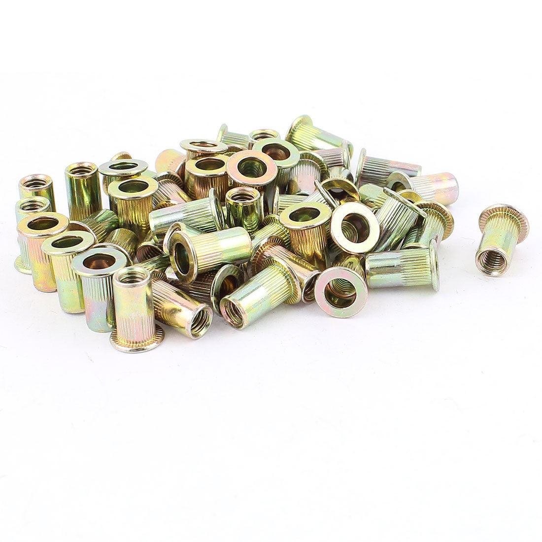 50 Pcs Zinc Plated Carbon Steel Rivet Nut Rivnut Insert Nutsert M5X13