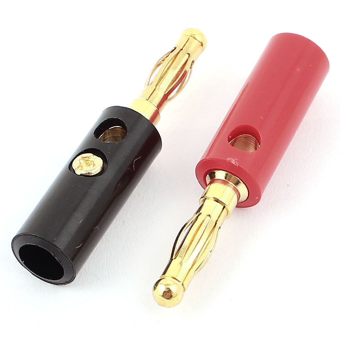 2 Pcs 4mm Audio Speaker Wire Cable Screw Banana Plug Connector