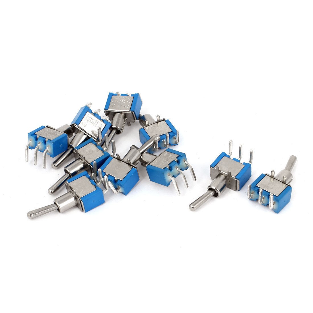 10pcs SPDT on on 2 Positions 3 Pin Latching Toggle Switch AC 250V 2A 120V 5A