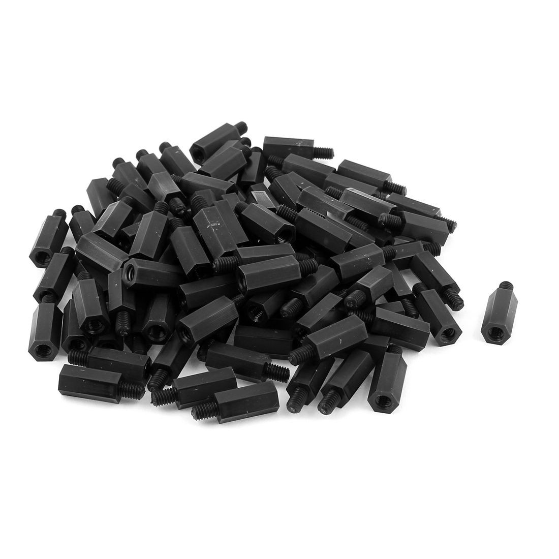 100pcs M4 Thread 15mm 6mm Nylon Hex Standoff Stand Off Spacer for Motherboard